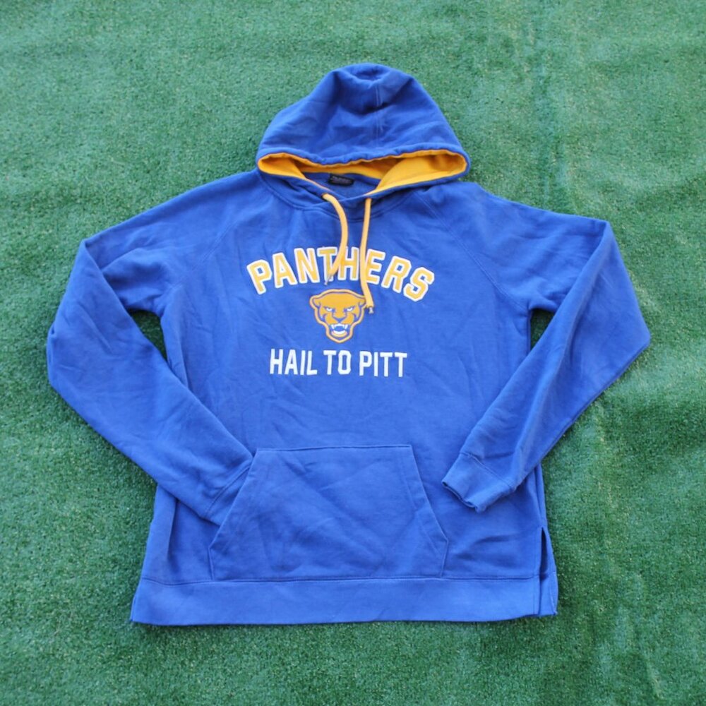 Pitt Panthers Women's "Hail to Pitt" hooded sweatshirt. Colosseum.